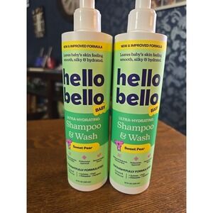 Hello Bello Baby Shampoo & Body Wash - Sweet Pear - 10 floz - Lot of 2 - Sealed
